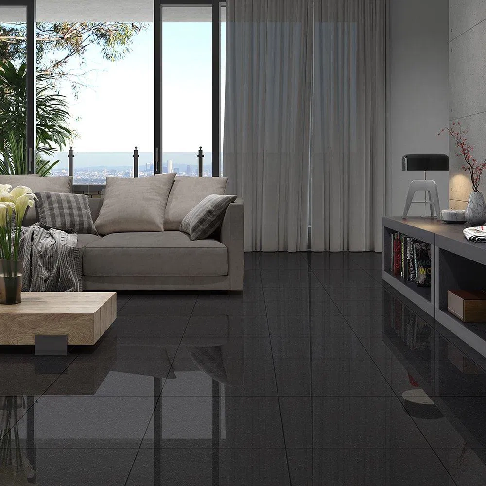 Indoor Court with Black Galaxy Granite Flooring