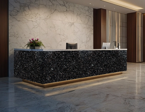 Black Pearl Granite Reception Desk